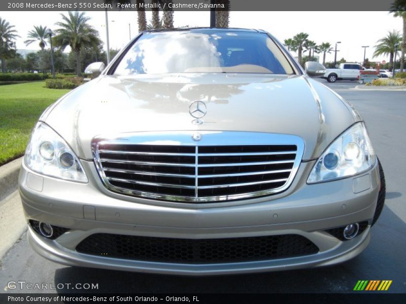 Pewter Metallic / Cashmere/Savanna 2008 Mercedes-Benz S 550 Sedan