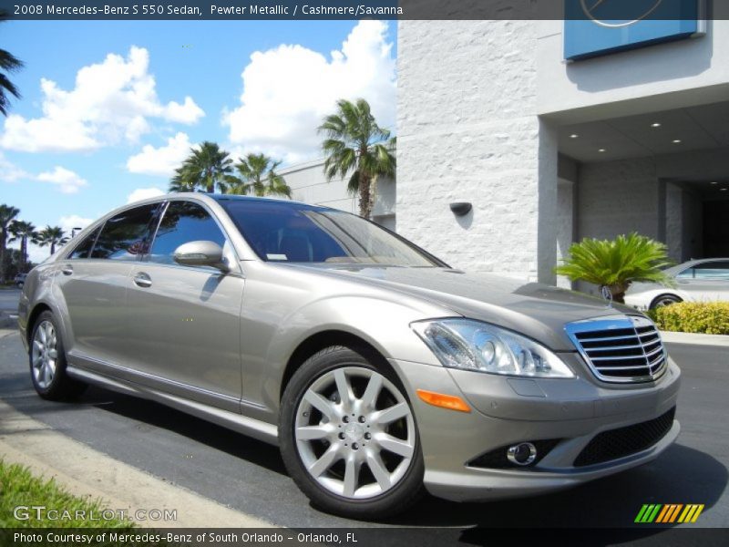 Pewter Metallic / Cashmere/Savanna 2008 Mercedes-Benz S 550 Sedan