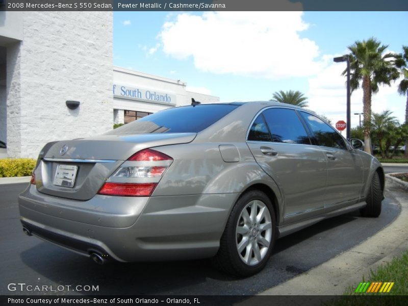 Pewter Metallic / Cashmere/Savanna 2008 Mercedes-Benz S 550 Sedan