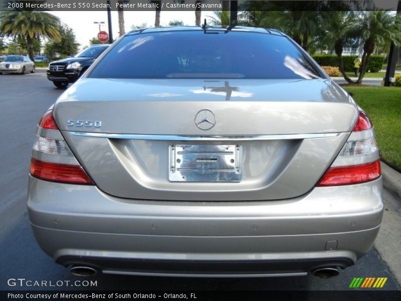 Pewter Metallic / Cashmere/Savanna 2008 Mercedes-Benz S 550 Sedan