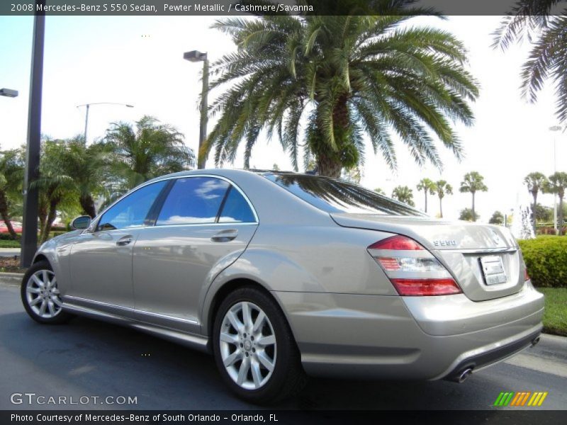 Pewter Metallic / Cashmere/Savanna 2008 Mercedes-Benz S 550 Sedan