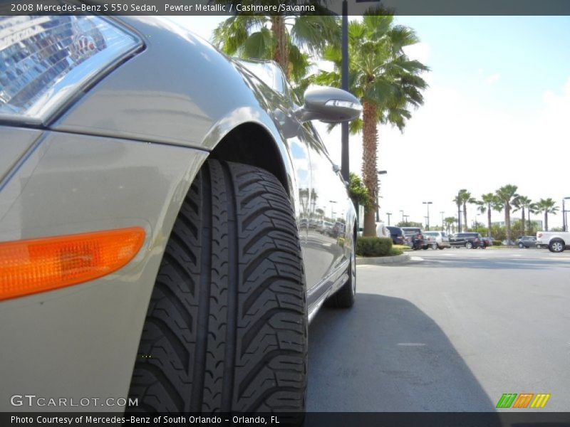 Pewter Metallic / Cashmere/Savanna 2008 Mercedes-Benz S 550 Sedan