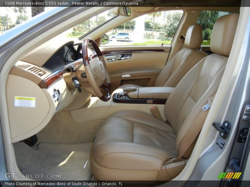 Pewter Metallic / Cashmere/Savanna 2008 Mercedes-Benz S 550 Sedan