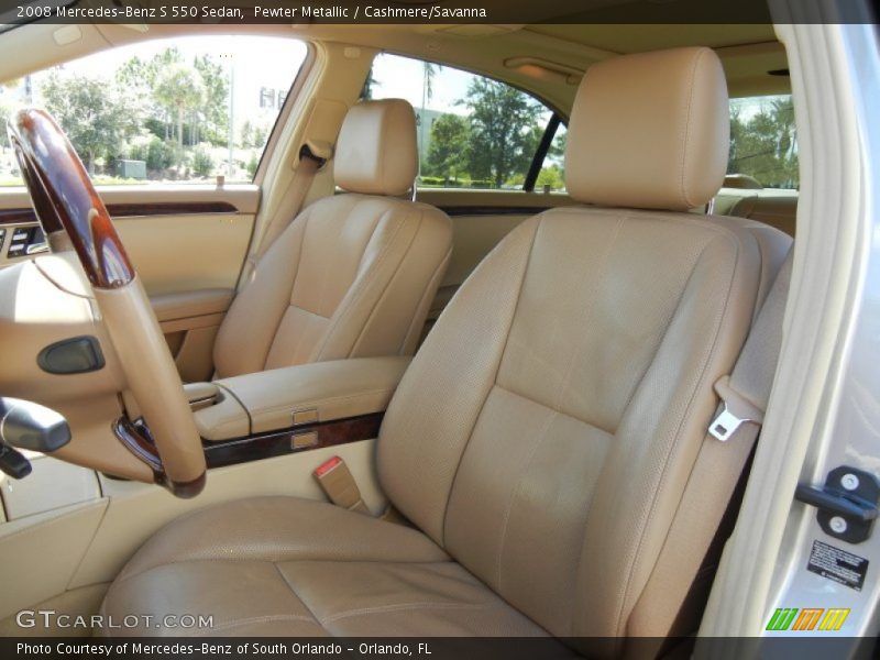 Pewter Metallic / Cashmere/Savanna 2008 Mercedes-Benz S 550 Sedan