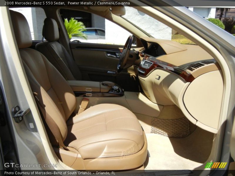 Pewter Metallic / Cashmere/Savanna 2008 Mercedes-Benz S 550 Sedan