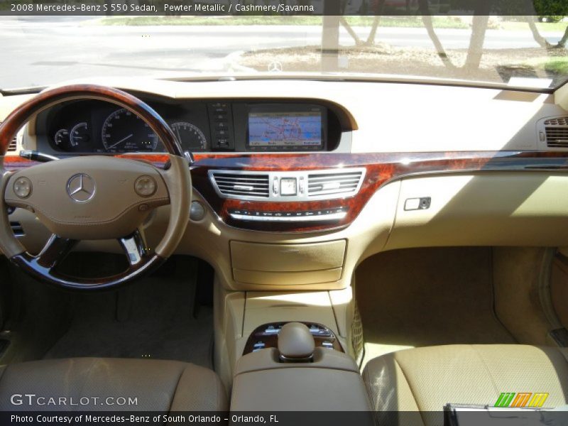Pewter Metallic / Cashmere/Savanna 2008 Mercedes-Benz S 550 Sedan