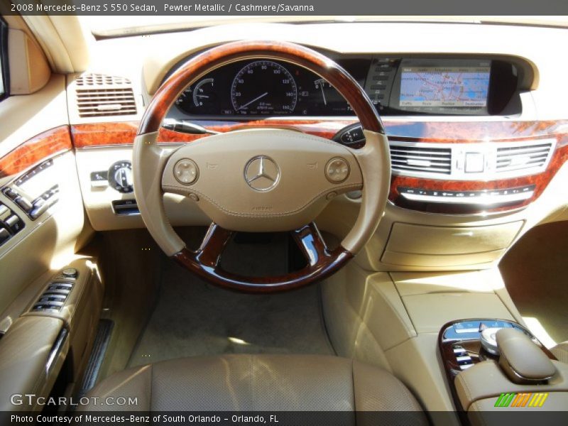Pewter Metallic / Cashmere/Savanna 2008 Mercedes-Benz S 550 Sedan