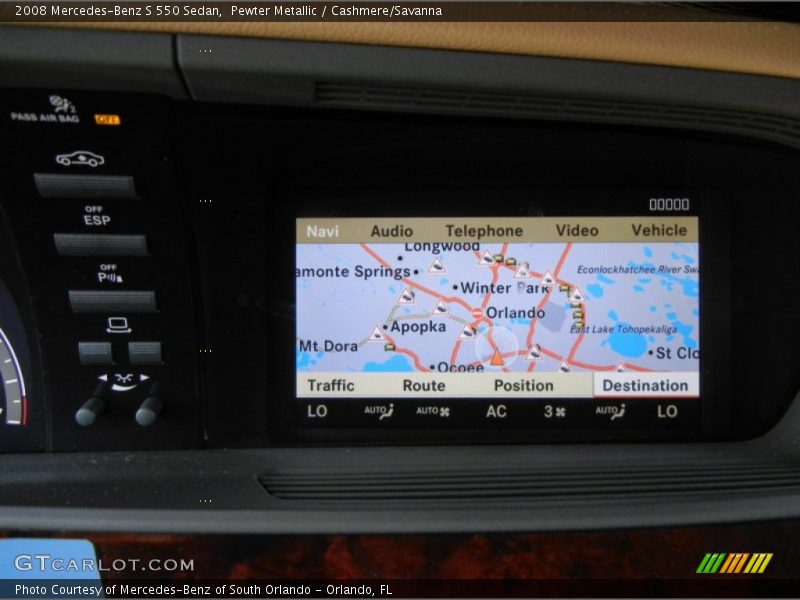Pewter Metallic / Cashmere/Savanna 2008 Mercedes-Benz S 550 Sedan