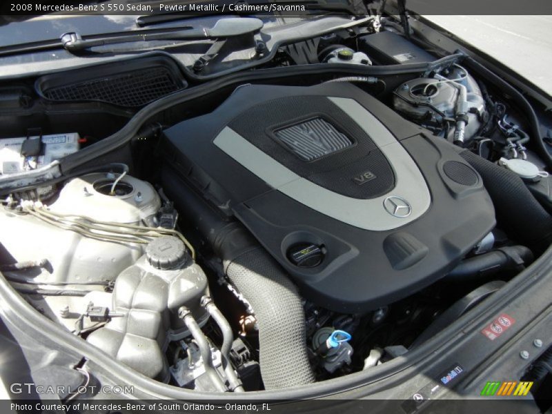 Pewter Metallic / Cashmere/Savanna 2008 Mercedes-Benz S 550 Sedan