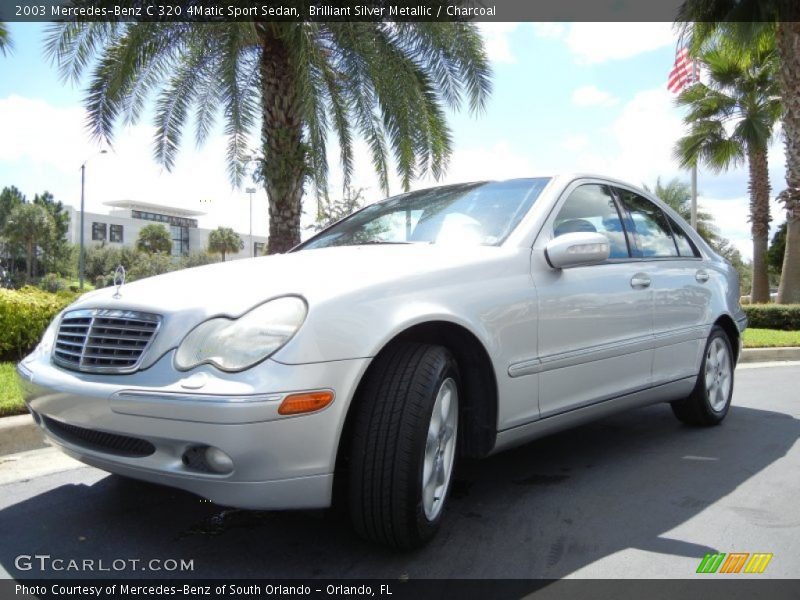 Brilliant Silver Metallic / Charcoal 2003 Mercedes-Benz C 320 4Matic Sport Sedan