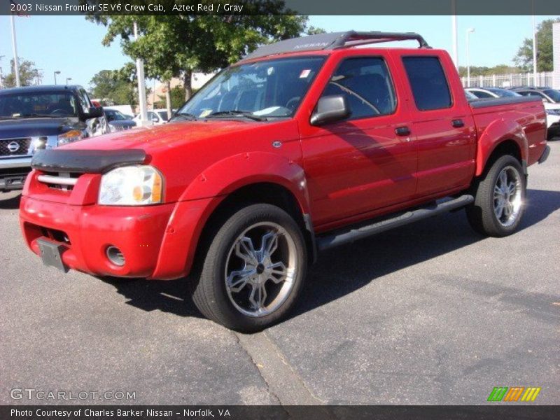 Aztec Red / Gray 2003 Nissan Frontier SE V6 Crew Cab