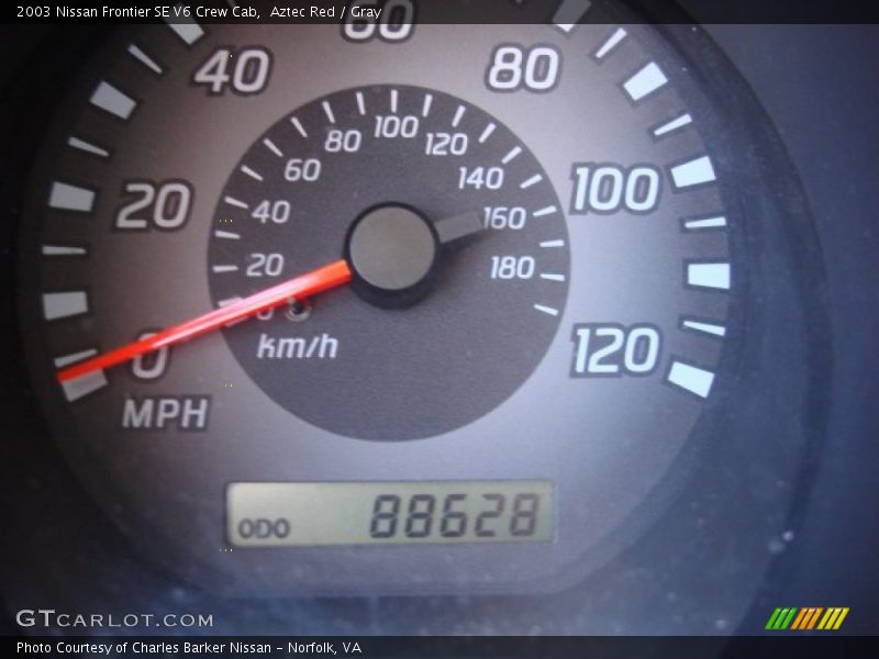 Aztec Red / Gray 2003 Nissan Frontier SE V6 Crew Cab