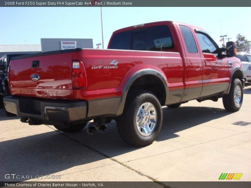 Red / Medium Stone 2008 Ford F250 Super Duty FX4 SuperCab 4x4