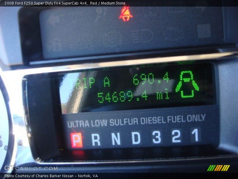Red / Medium Stone 2008 Ford F250 Super Duty FX4 SuperCab 4x4