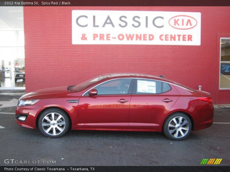 Spicy Red / Black 2012 Kia Optima SX
