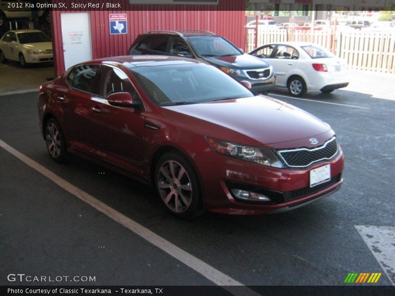 Spicy Red / Black 2012 Kia Optima SX