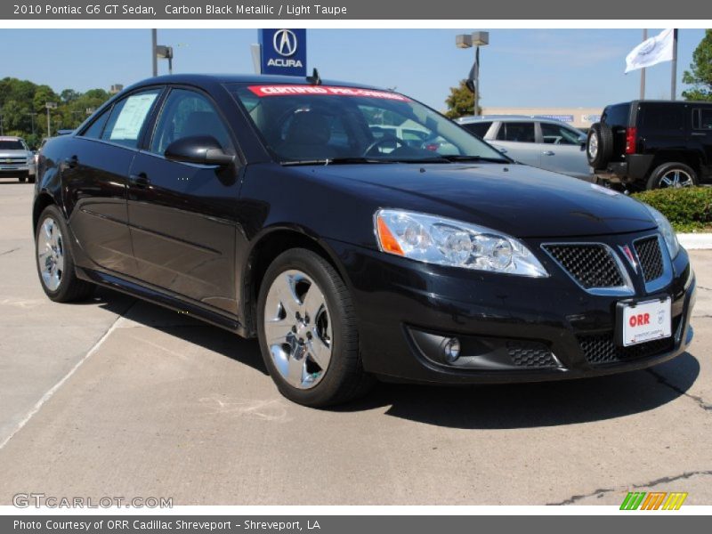 Carbon Black Metallic / Light Taupe 2010 Pontiac G6 GT Sedan