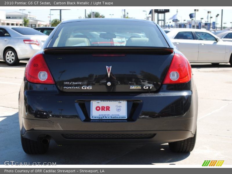 Carbon Black Metallic / Light Taupe 2010 Pontiac G6 GT Sedan
