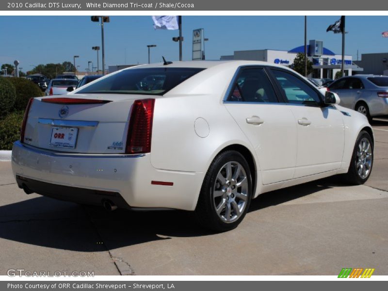 White Diamond Tri-coat / Shale/Cocoa 2010 Cadillac DTS Luxury