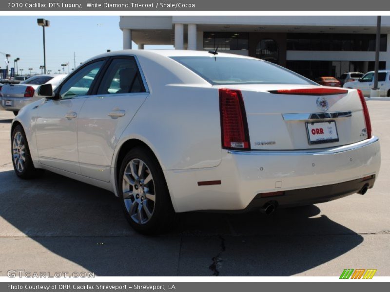 White Diamond Tri-coat / Shale/Cocoa 2010 Cadillac DTS Luxury