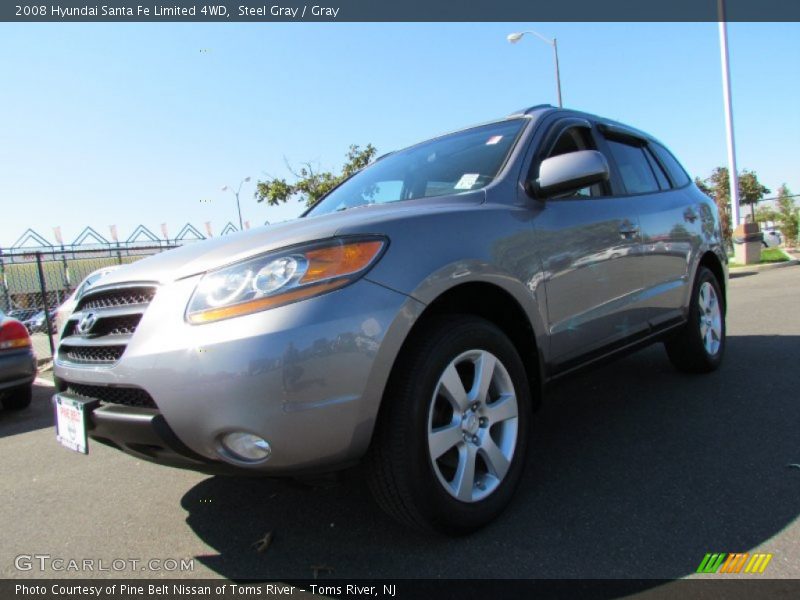 Steel Gray / Gray 2008 Hyundai Santa Fe Limited 4WD