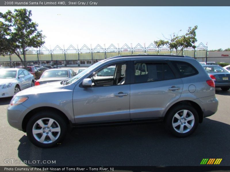 Steel Gray / Gray 2008 Hyundai Santa Fe Limited 4WD