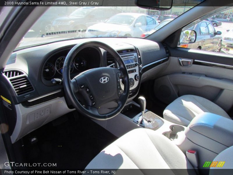 Steel Gray / Gray 2008 Hyundai Santa Fe Limited 4WD