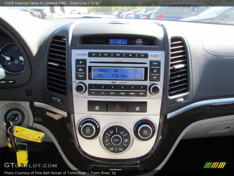 Steel Gray / Gray 2008 Hyundai Santa Fe Limited 4WD