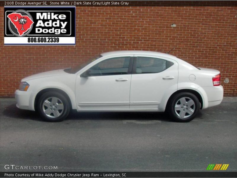 Stone White / Dark Slate Gray/Light Slate Gray 2008 Dodge Avenger SE