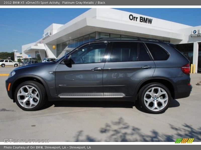 Platinum Gray Metallic / Black 2012 BMW X5 xDrive35i Sport Activity
