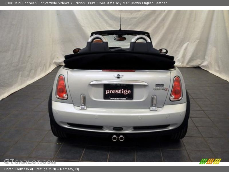 Pure Silver Metallic / Malt Brown English Leather 2008 Mini Cooper S Convertible Sidewalk Edition