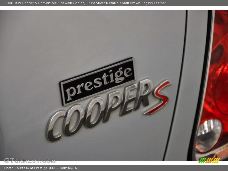 Pure Silver Metallic / Malt Brown English Leather 2008 Mini Cooper S Convertible Sidewalk Edition