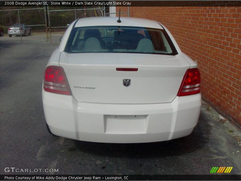 Stone White / Dark Slate Gray/Light Slate Gray 2008 Dodge Avenger SE