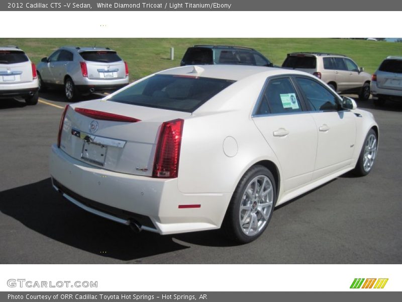 White Diamond Tricoat / Light Titanium/Ebony 2012 Cadillac CTS -V Sedan
