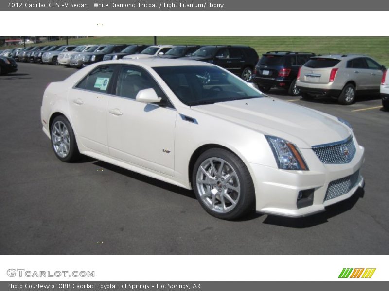 White Diamond Tricoat / Light Titanium/Ebony 2012 Cadillac CTS -V Sedan