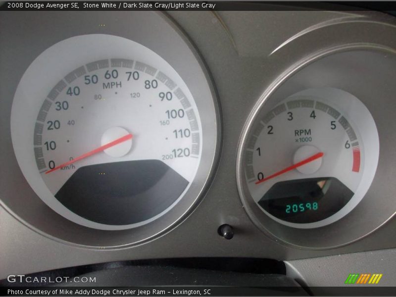 Stone White / Dark Slate Gray/Light Slate Gray 2008 Dodge Avenger SE