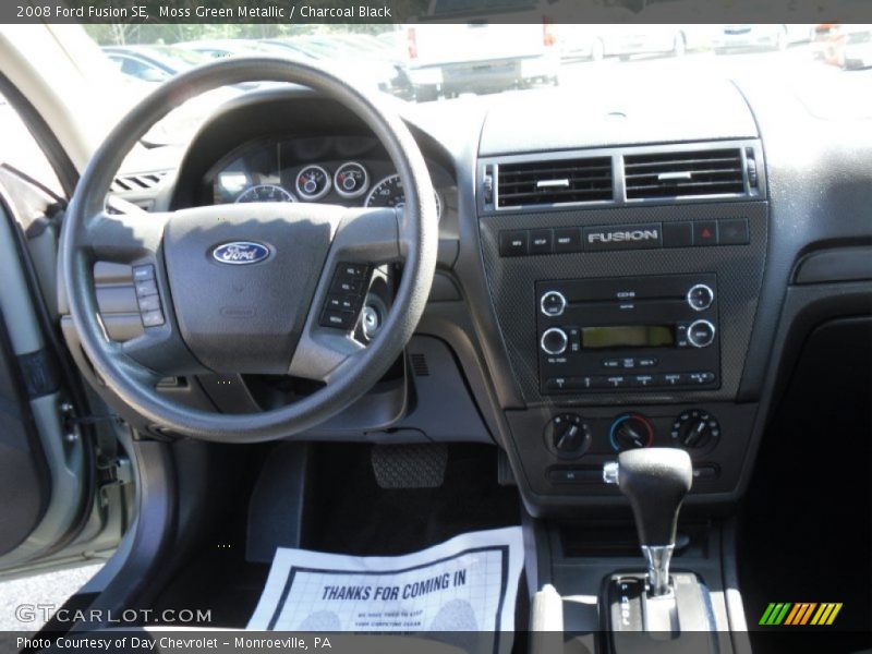 Moss Green Metallic / Charcoal Black 2008 Ford Fusion SE