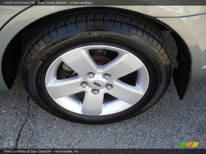 Moss Green Metallic / Charcoal Black 2008 Ford Fusion SE