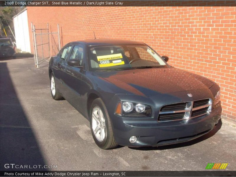 Steel Blue Metallic / Dark/Light Slate Gray 2008 Dodge Charger SXT