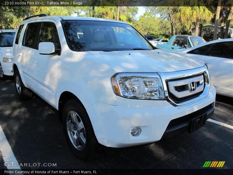 Taffeta White / Beige 2010 Honda Pilot EX-L