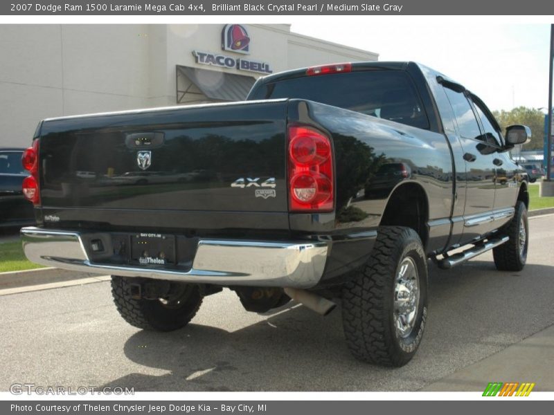 Brilliant Black Crystal Pearl / Medium Slate Gray 2007 Dodge Ram 1500 Laramie Mega Cab 4x4