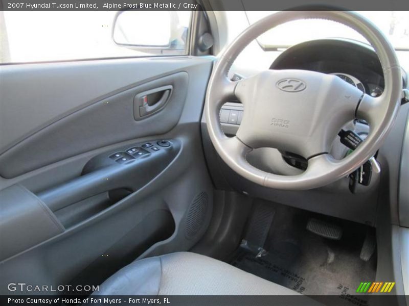 Alpine Frost Blue Metallic / Gray 2007 Hyundai Tucson Limited