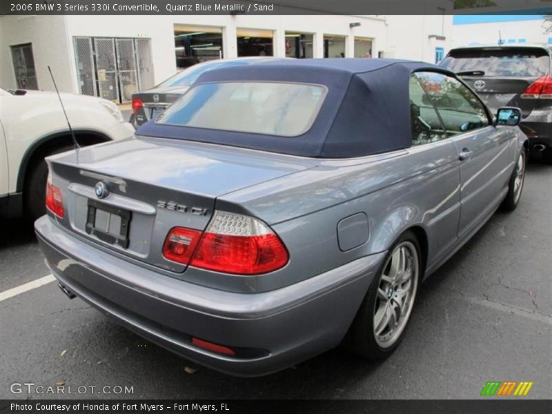 Quartz Blue Metallic / Sand 2006 BMW 3 Series 330i Convertible