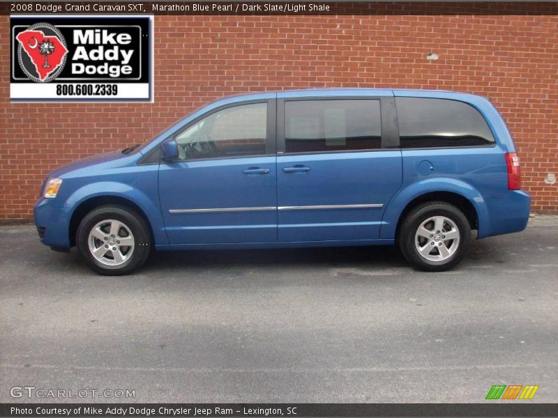 Marathon Blue Pearl / Dark Slate/Light Shale 2008 Dodge Grand Caravan SXT