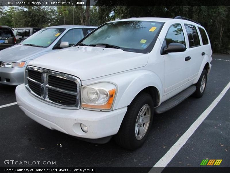 Bright White / Khaki 2004 Dodge Durango SLT