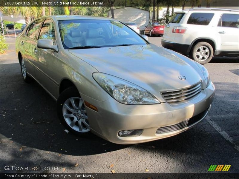 Mystic Gold Metallic / Beige Leather 2003 Lexus ES 300