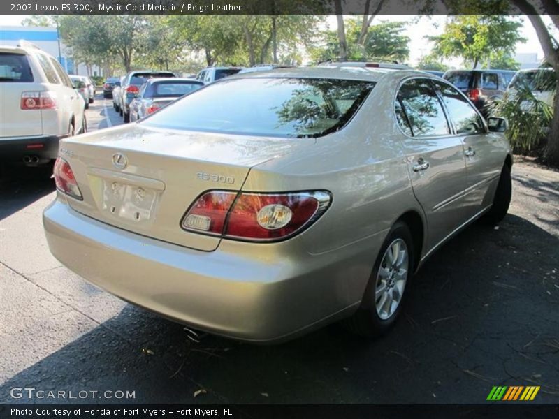 Mystic Gold Metallic / Beige Leather 2003 Lexus ES 300