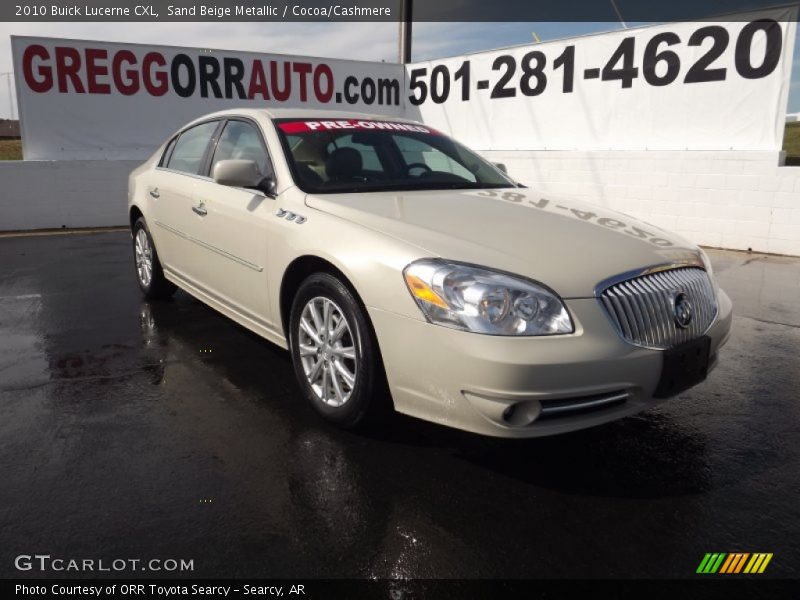 Sand Beige Metallic / Cocoa/Cashmere 2010 Buick Lucerne CXL