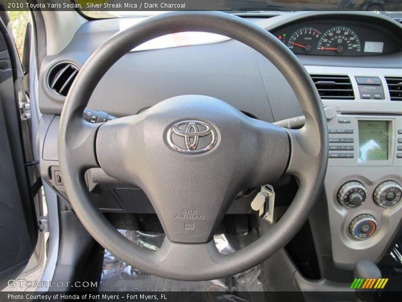 Silver Streak Mica / Dark Charcoal 2010 Toyota Yaris Sedan