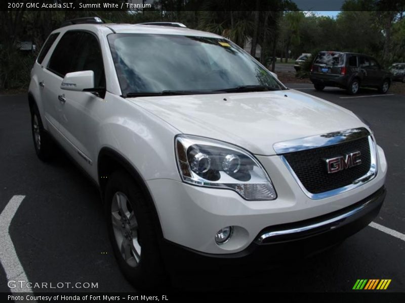 Summit White / Titanium 2007 GMC Acadia SLT